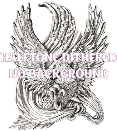 AMERICAN EAGLE 3d illusion & laser - ready file 3DWave.us